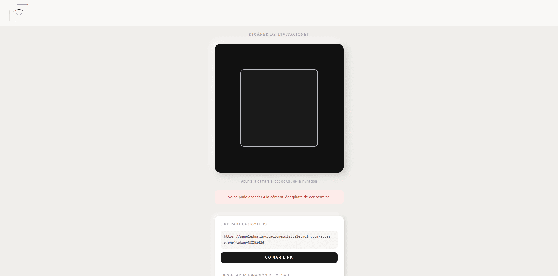 Código QR acceso