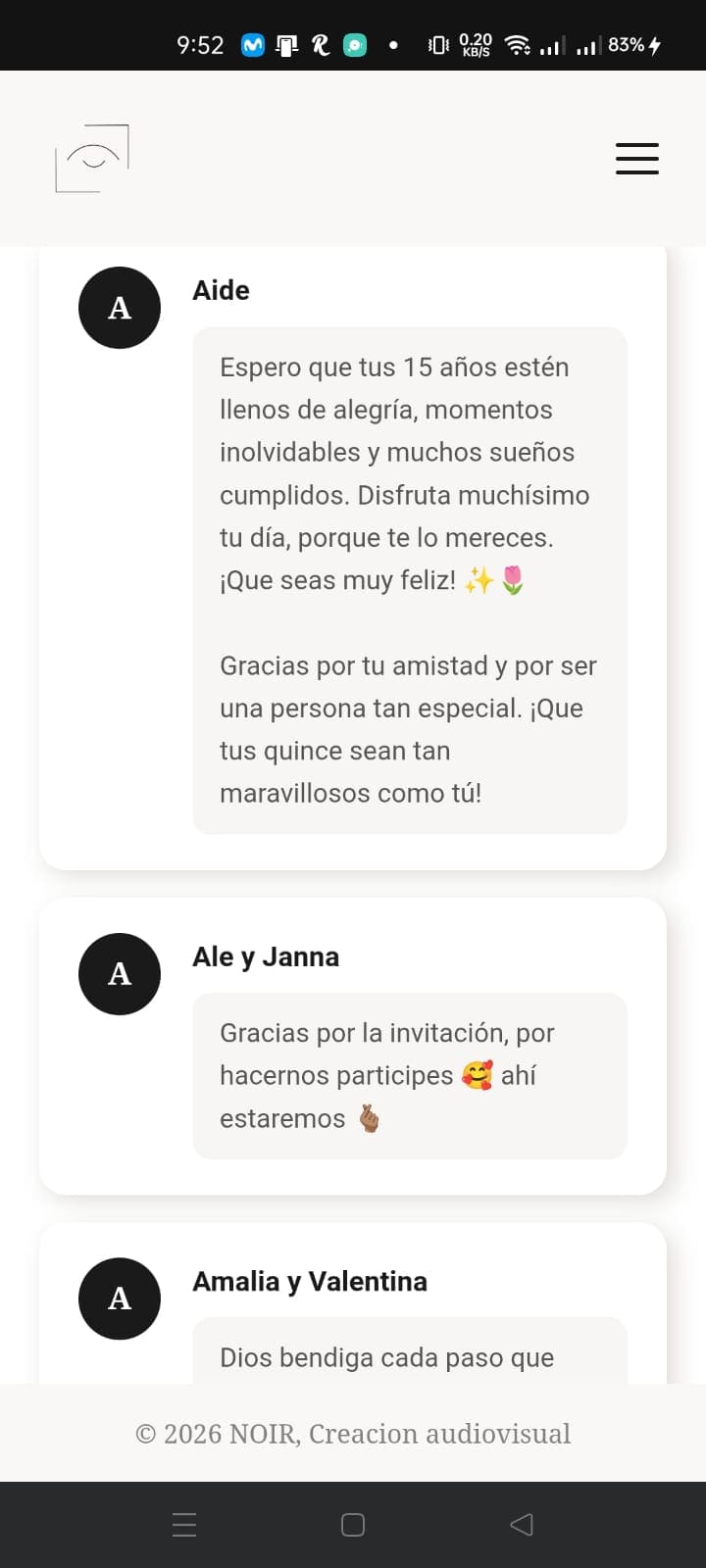 Panel mensajes